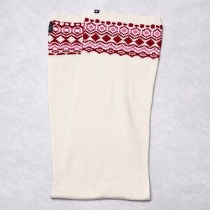 Vineyard Vines Scarf Red White Nordic Pattern D/S